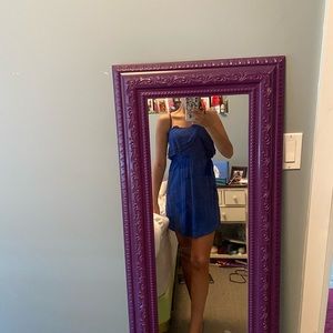 Blue Wilfred Slip Silk Cocktail Dress